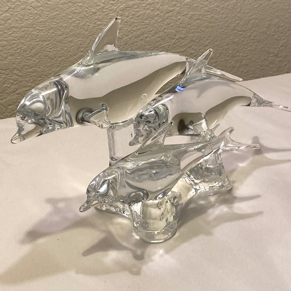 MURANO DOLFIN SCULPTURE LARGE HEAVY ZERO FLAWS GORGEOUS - Picture 4 of 15